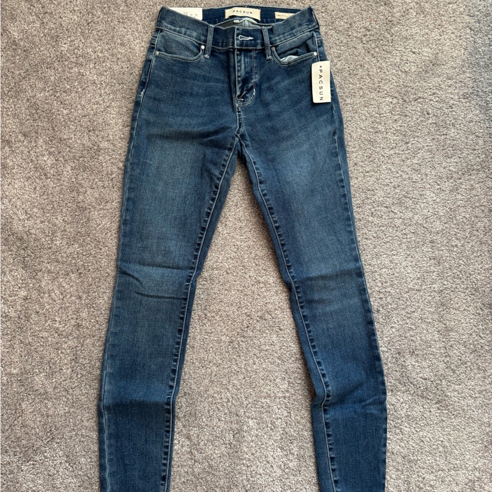 PacSun Women's Dark Blue Skinny Jeans